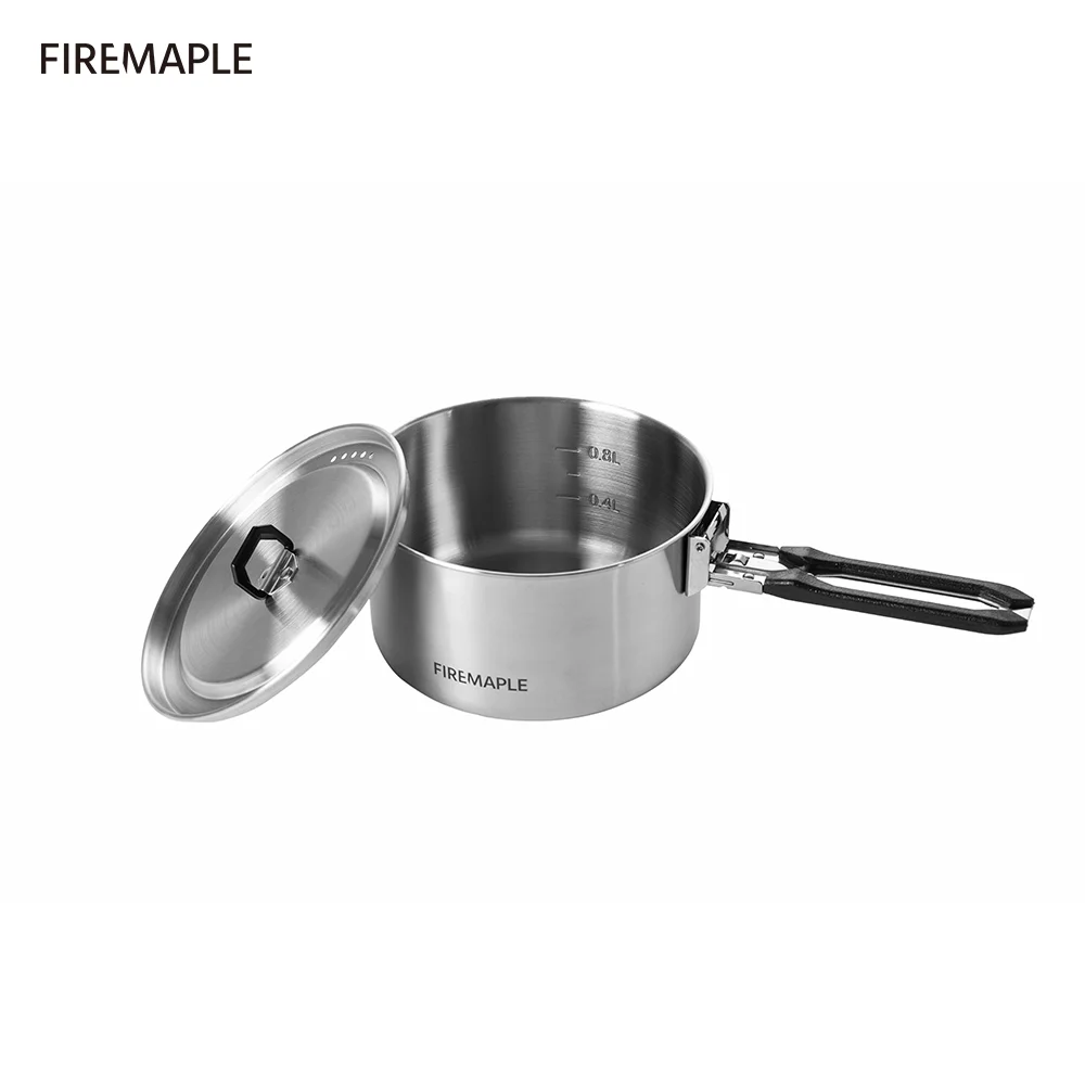 Feuer Maple Camping Kochgeschirr Wandern Antarcti Edelstahl Topf Außen Camp Kochen Set 0,8 L-1,5 L Compact Faltbare töpfe – Detail 5