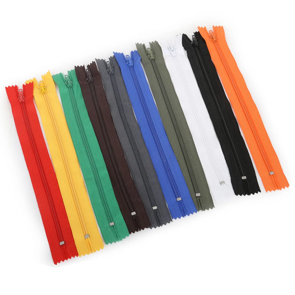 Wholesale 10pcs Length Nylon Coil Zipper  20cm For Dress Tailor Sewing Crafts Nylon Zippers Bulk