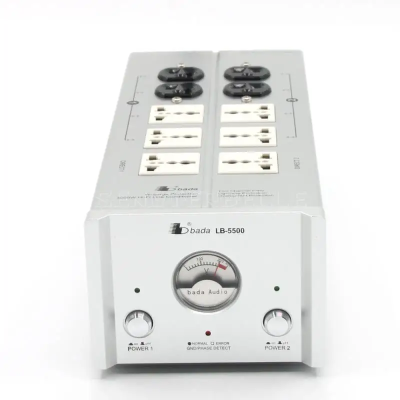 

Bada LB-5500 HiFi Power Filter Plant Schuko Socket 8Ways AC Power Conditioner Audiophile Power Purifier With US Outlets