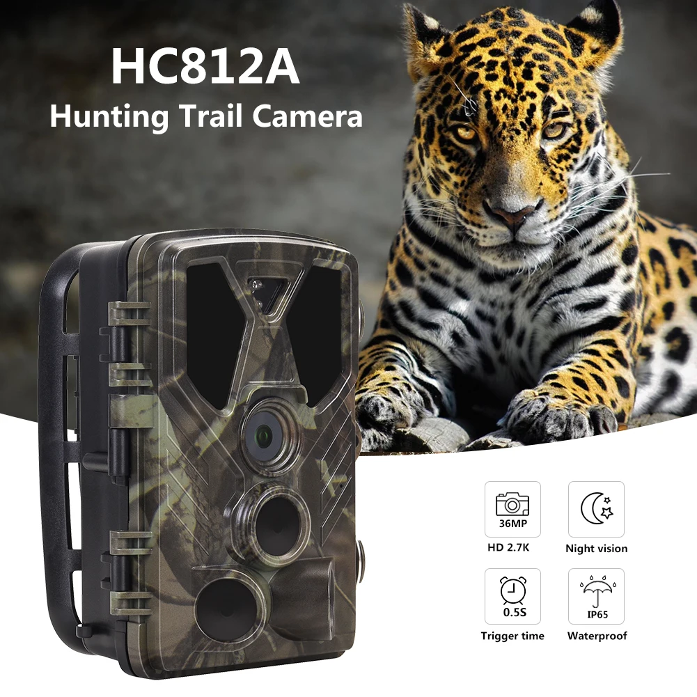 Outdoor Trail Hunting Camera, 940nm, Infrared, Night Vision, HD, 36MP, Wireless, Waterproof, CS Cameras, Wildlife Photo Trap