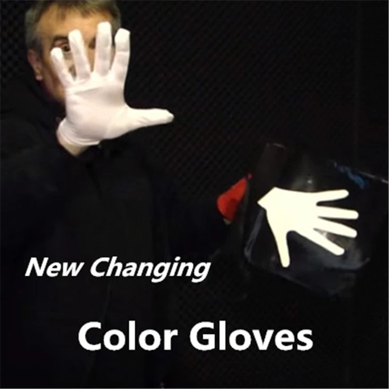 New Changing Color Gloves by Rossy (Pocket Version) Stage Magic Tricks Classic Magic Show Illusions Gimmick Kids Magic Comedy