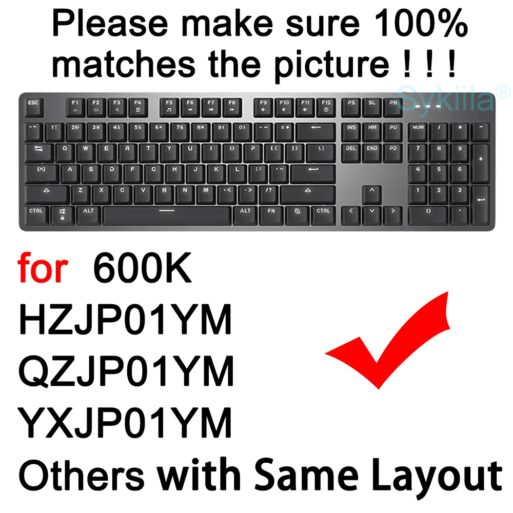 Keyboard Cover for MIIIW 600K HZJP01YM QZJP01YM Gaming for Cherry Mechanical 104 Clear Transparent Silicone TPU Protector Skin