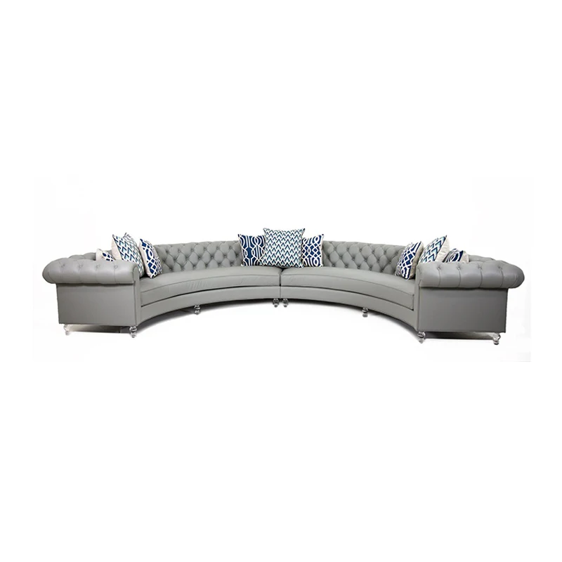 living room Sofa set диван мебель кровать muebles de sala chesterfield arc-shaped genuine leather sofa cama puff asiento sala