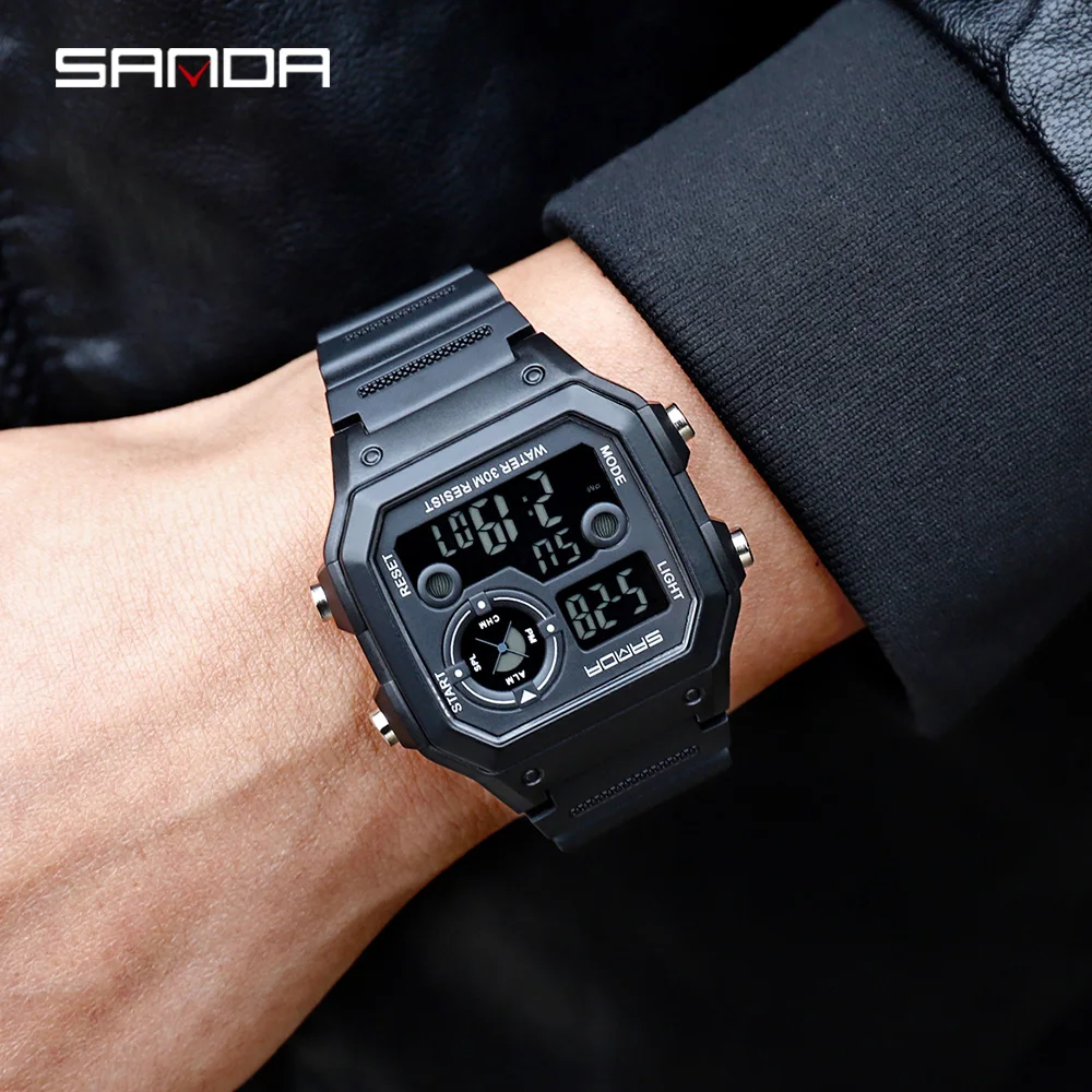 SANDA G Style Digital Watch Men Waterproof Ms Watch Sport Men Watches Boy Girl Electronic relogio masculino Relógio mulher