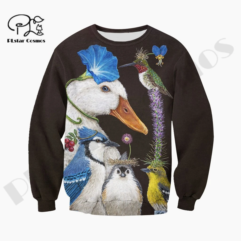 PLstar Cosmos 3Dprinted Duck Farm Animal Newest Harajuku Streetwear Unique Unisex Man/Woman Casual Hoodies/Sweatshirt/Zip Style1