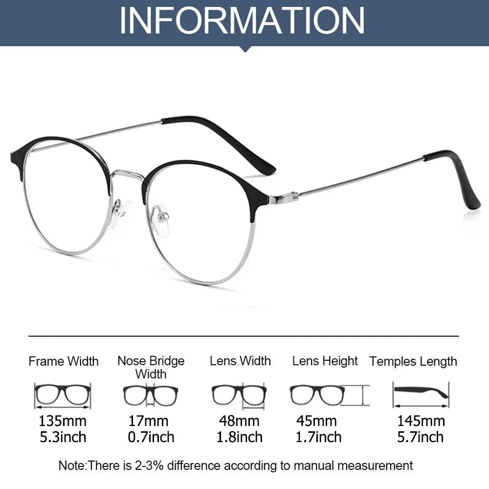 Unisex Classic Ultralight Myopia Glasses Optical Glasses Eyewear Eyeglasses