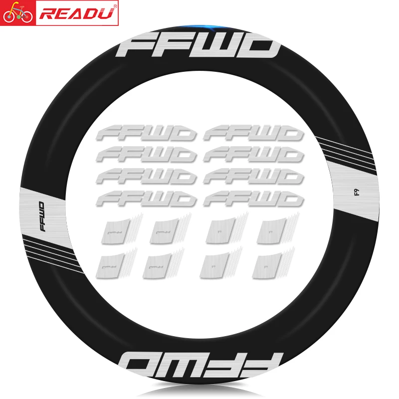 READU Bicycle Stickers Road Bike 2021 F9D Wheel Set Stickers Bicycle Rim Decals Cycling Bicycle Accessories