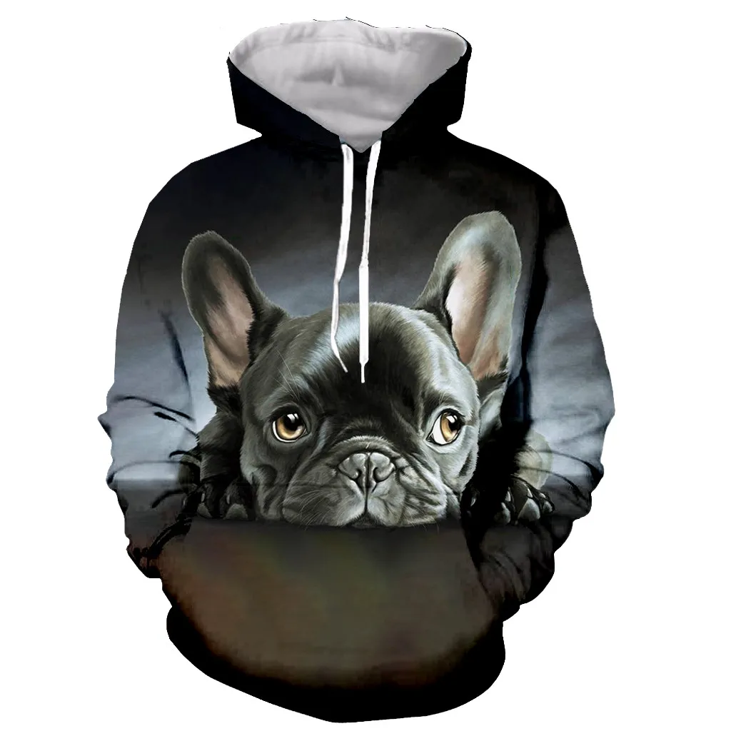 

French bulldog funny new fashion long sleeve 3D printed hoodie/sweatshirt/male/female direct mail