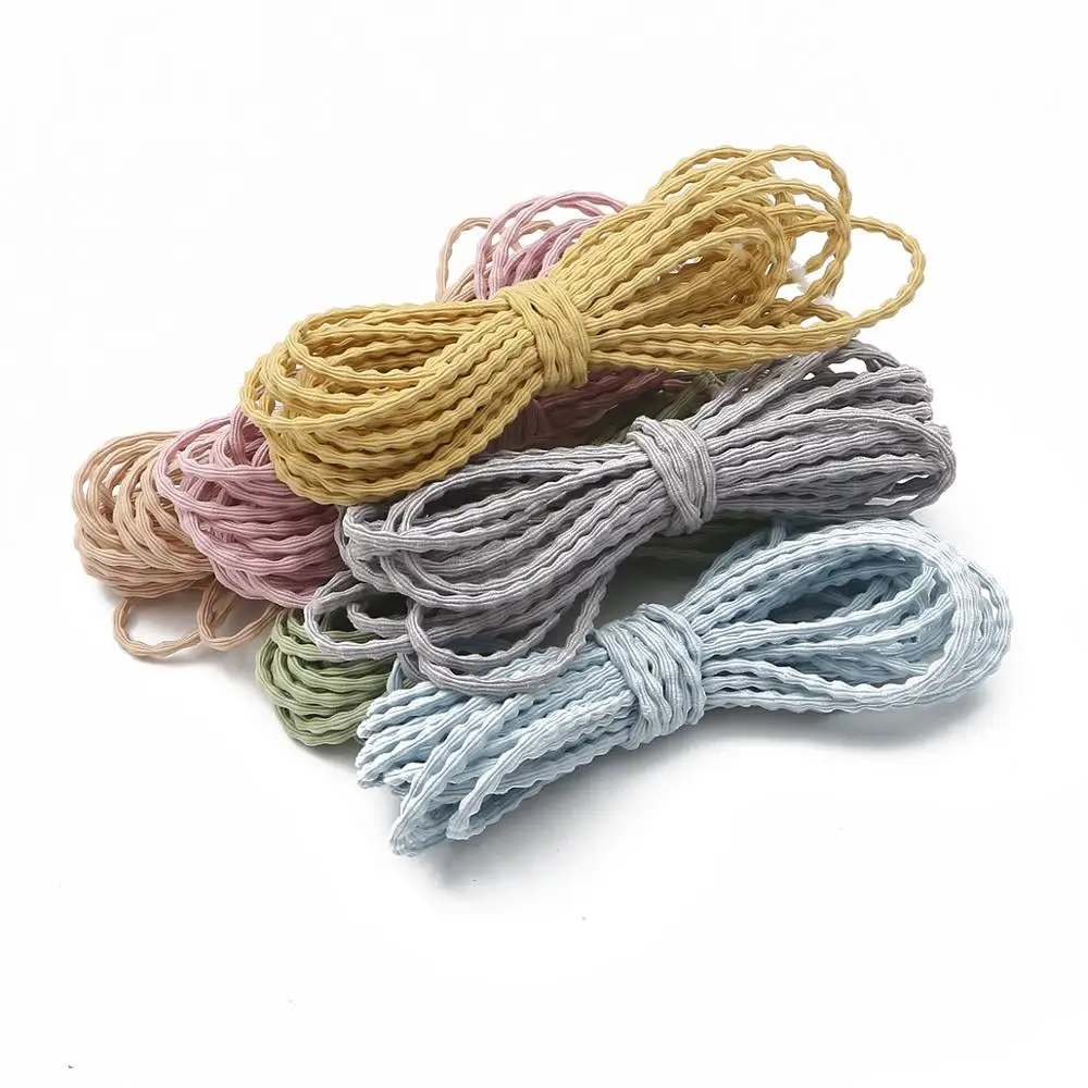 5M/bag 3mm Round Elastic Bands Sewing Cord Rope Rubber Band Stretch Line Thread DIY Clothes Garment Sewing Accessories
