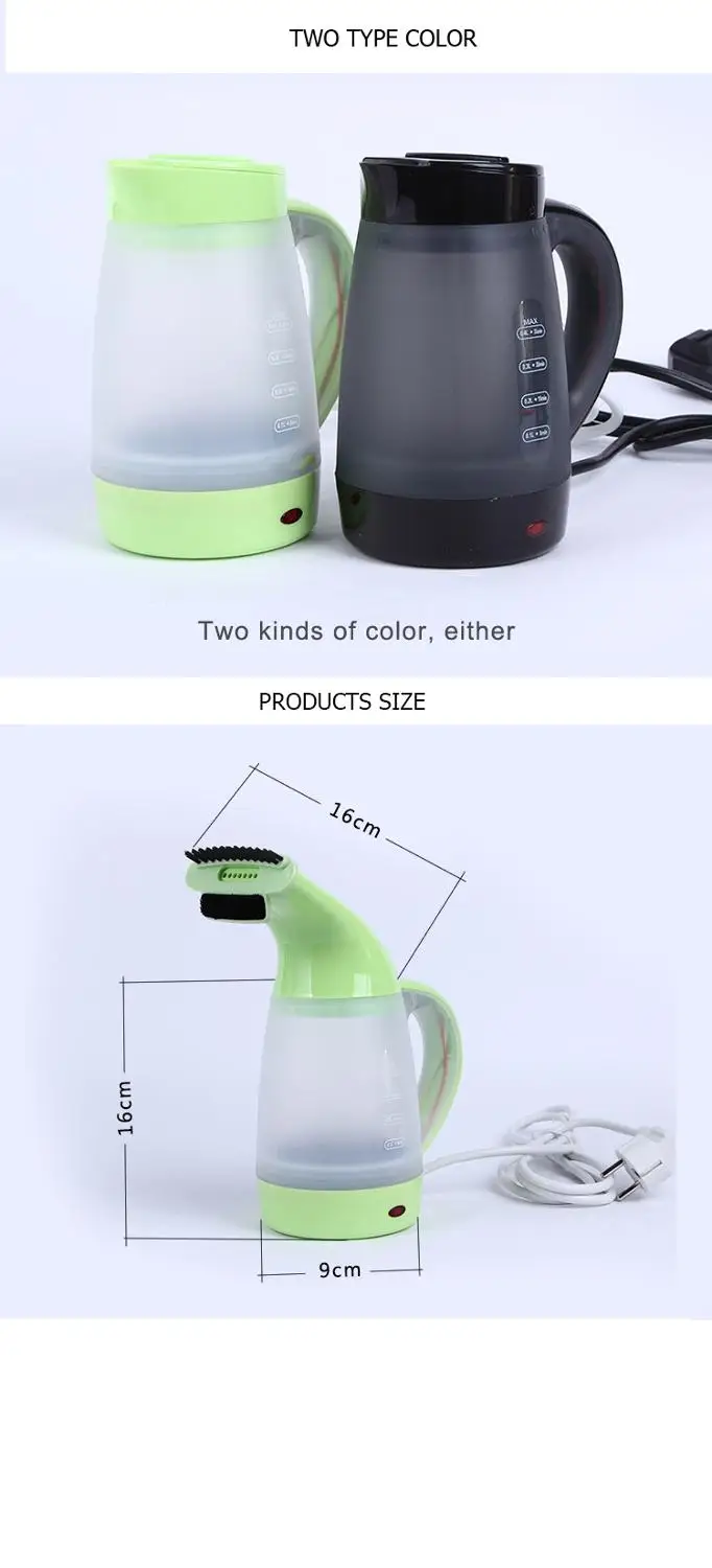 Bollitore elettrico portatile da 600W 400ml di piccola potenza da stiro bollitore elettrico per dormitorio per studenti a doppio uso