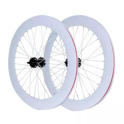 Bike Wheel Rim Hight 70mm Front Rear 32H Hub Single Speed Bicycle Wheelset Fixed Gear Aluminum Alloy Flip-flop Fixie Track Parts