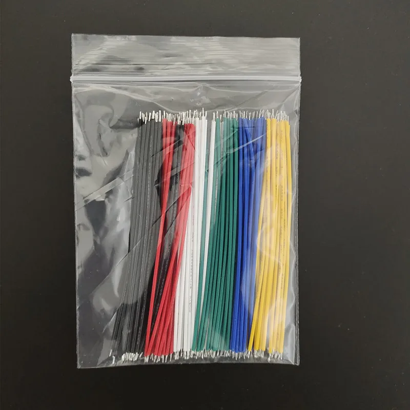 120PCS/Lot 24AWG Tin-Plated Solder Cable 5CM/8CM/10CM/15CM/20CM Breadboard PCB Jumper Cable Color Mixing Length Optional