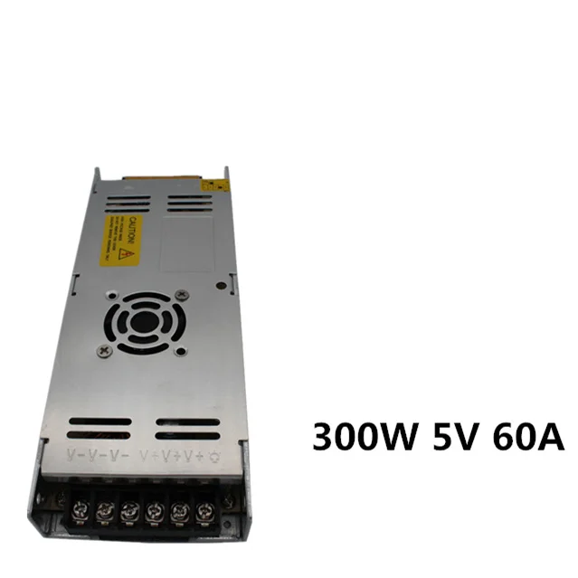 NEW DC 5V 60A 300W Ultra-thin AC/DC Regulated switch power supply Constant Voltage Driver LED Strip display