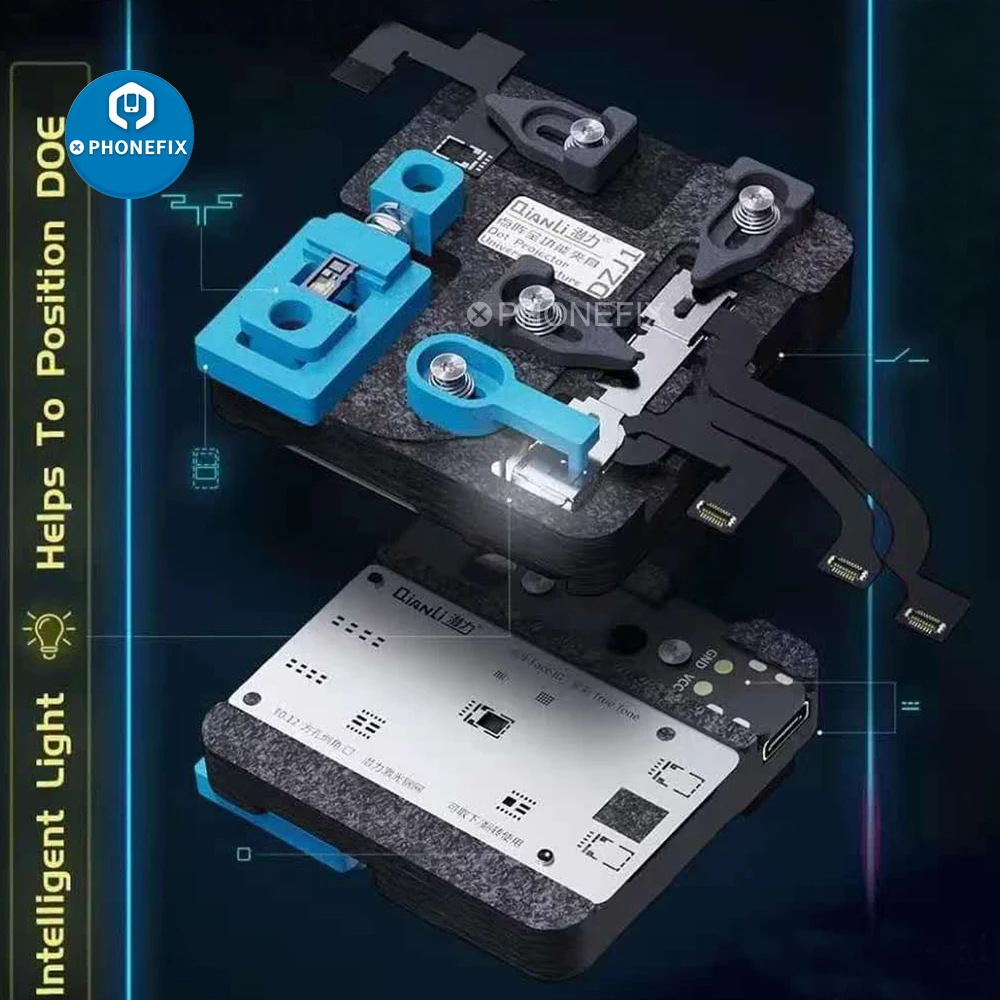 Qianli Dot Matrix apparecchio di riparazione per IPhone X-11 Pro Max Face ID reticolo riparazione Hold Dot proiettore Reballing Flex cavi scanalatura