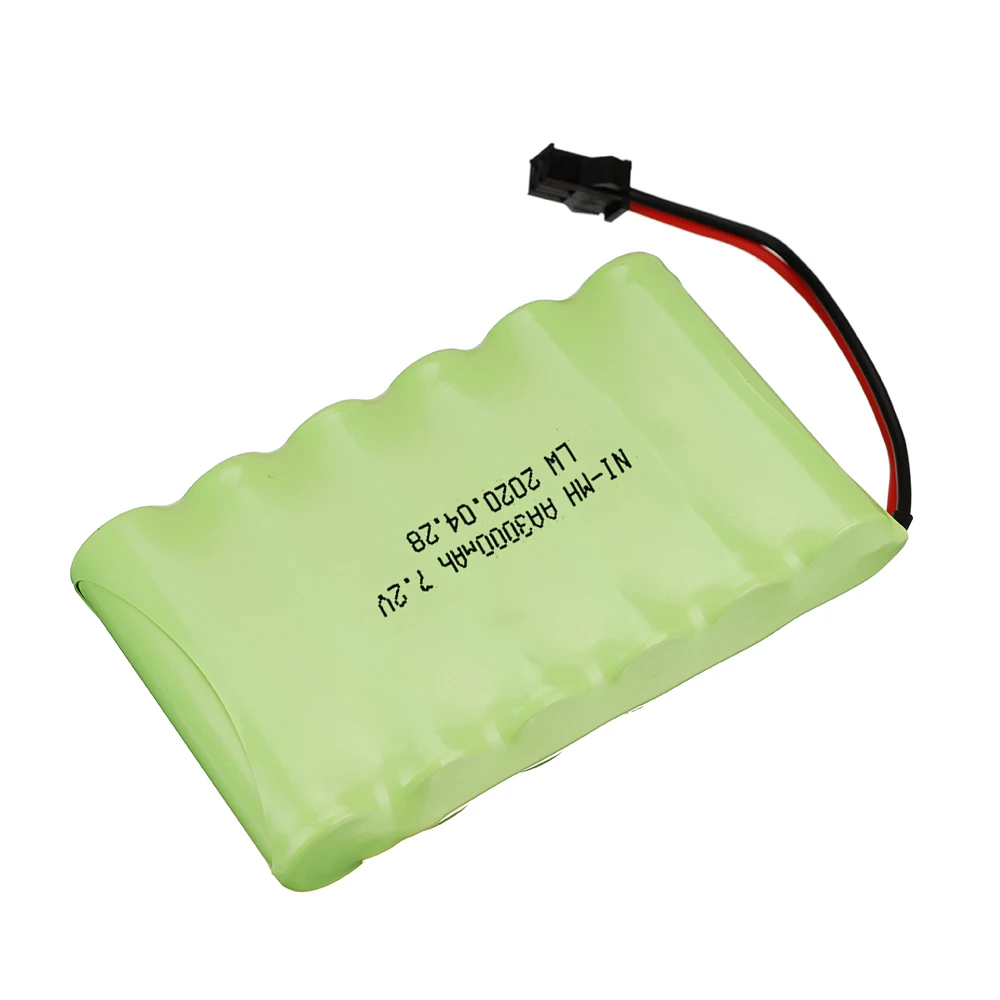 (SM 플러그) Rc 장난감 자동차 탱크에 대 한 7.2v 3000mah 충전식 배터리 로봇 총 AA 니켈 수소 배터리 Rc 보트에 대 한 7.2v 배터리 팩