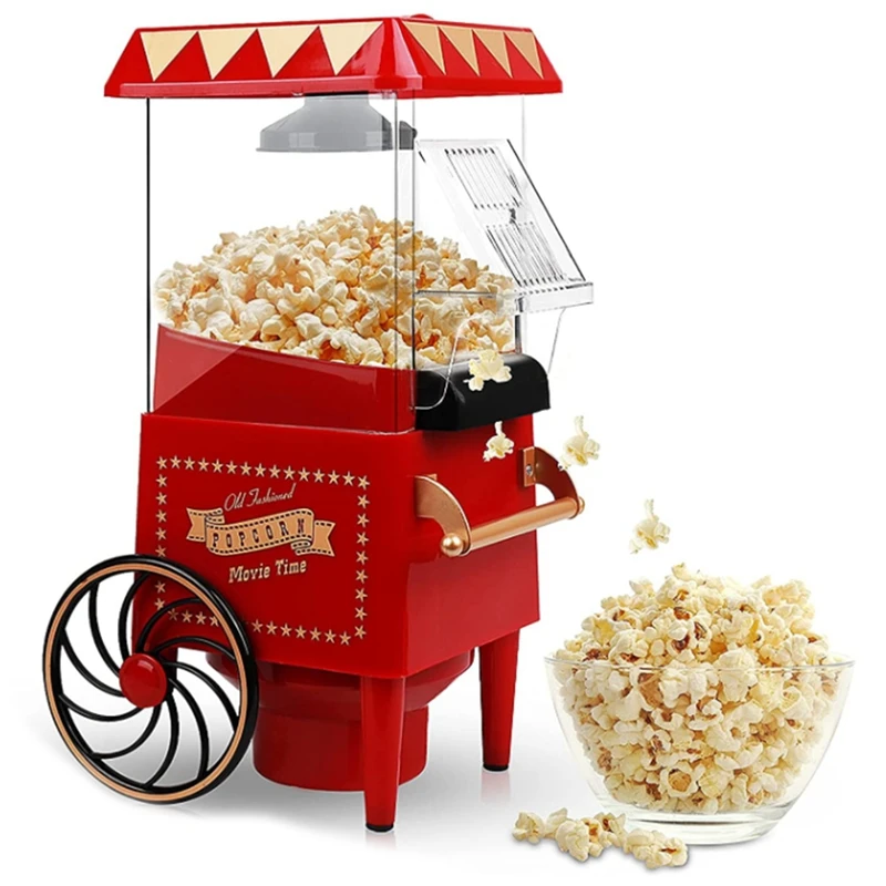 Top Sale Popcorn Maker,Hot Air Popcorn Machine Vintage Tabletop Electric Popcorn Popper, Healthy And Quick Snack For Home EU Plu