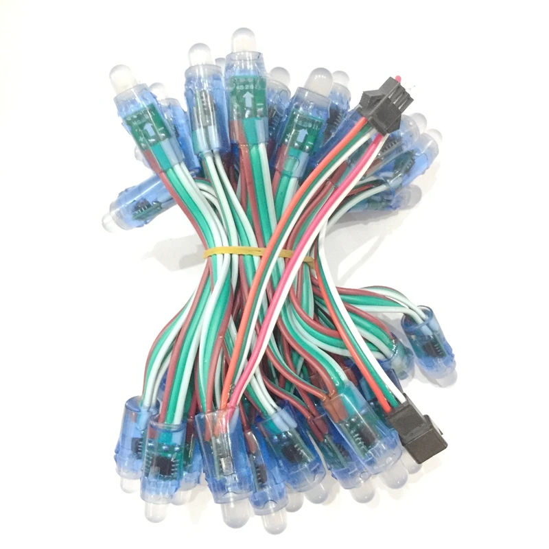 

1000pcs 12MM WS2811 Full Color LED Pixel Module Waterproof IP68 DC12V Input 50pcs a string RGB LED Module for Advertising Letter