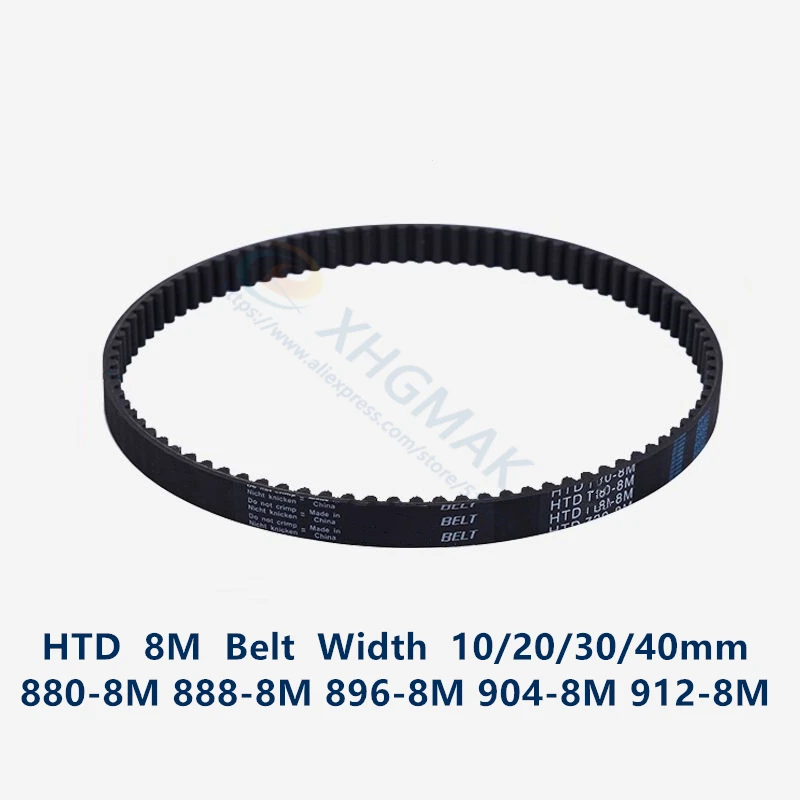 

HTD 8M synchronous Timing belt C=880/888/896/904/912 width 20/30/40mm Teeth 110 111 112 113 114 HTD8M 880-8M 888-8M 912-8M