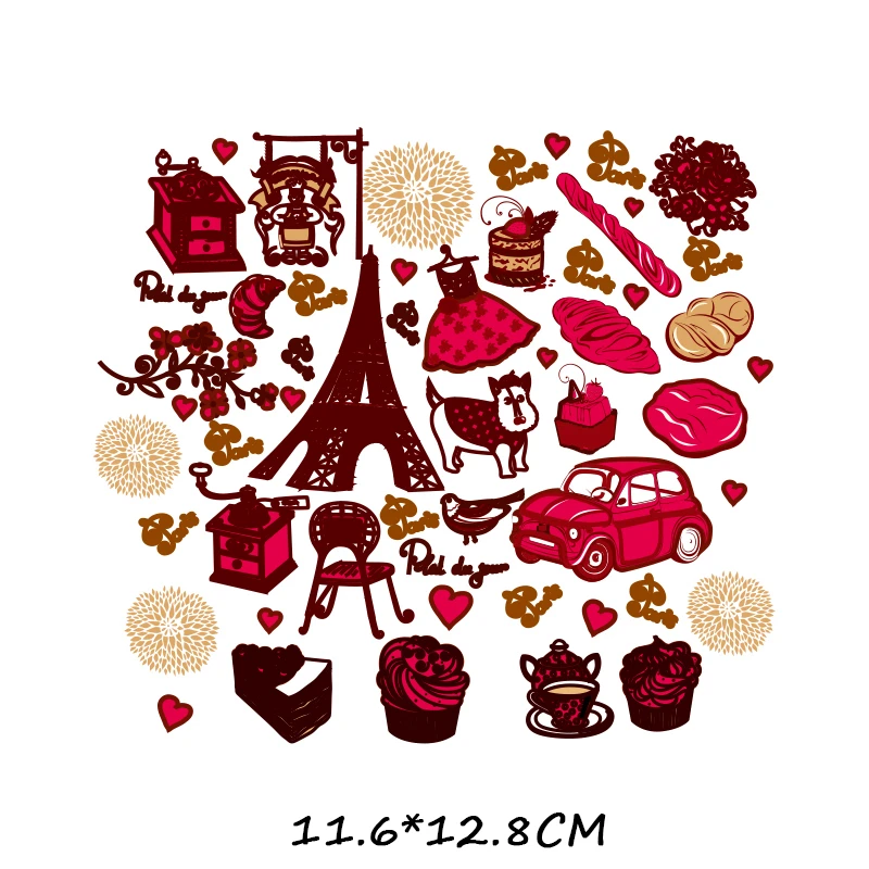 Iron on Transfers Patches Food Fashion Girl Heat Transfers Stickers For Clothes Patch DIY T-shirt Badges Applique Print F