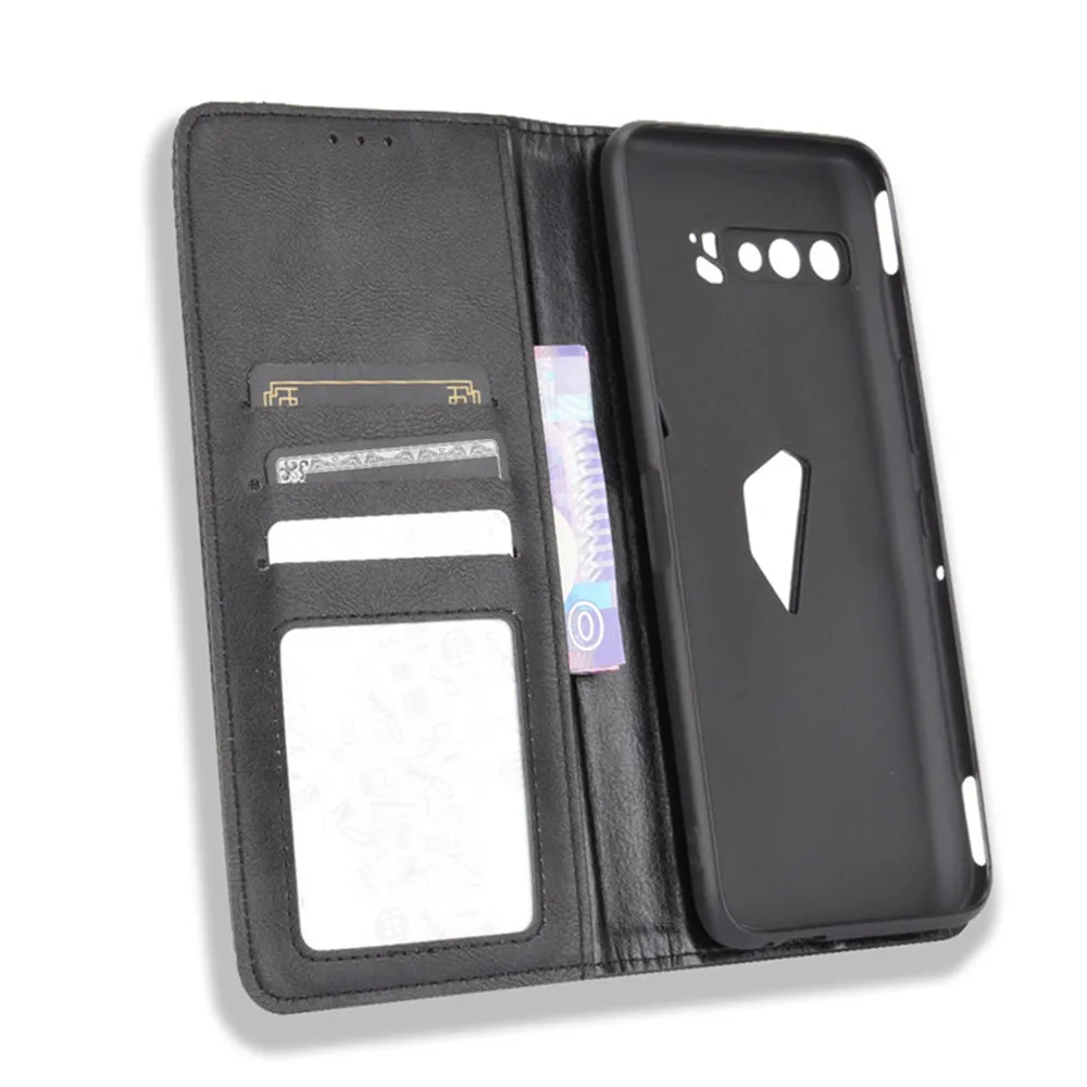 For Asus ROG Phone 3 Strix ZS661KS Luxury PU Leather Wallet Magnetic Adsorption Case For Asus ZS661KS ROG3 Asus I003DD Phone Bag