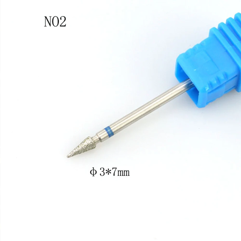 9 Type Diamond Nail Drill Rotary Bits Milling Cutter Electric Manicure Drills Cuticle Clean Tools Polish Machine Accessories