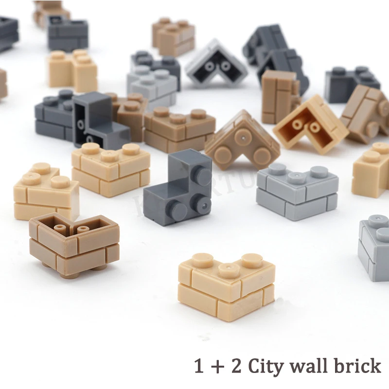 

Building Blocks Classic Thick Wall Bricks City Accessories Military MOC Parts Sandbags Stairs Ladders DIY Fence 98283 15533