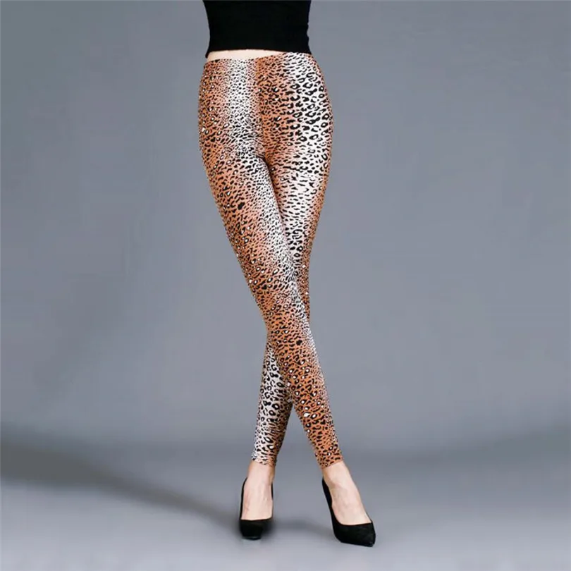 YSDNCHI Legging Olahraga Olahraga Celana Motif Macan Tutul Celana Panjang Push Up Seksi Pakaian Wanita DropShipping