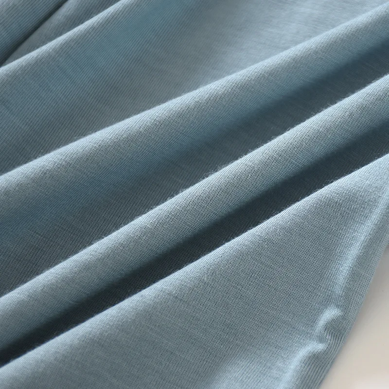 Japanische Damenhose im neuen Stil für den Heimgebrauch, Frühling und Sommer, dünn, aus Modal, locker geschnitten, große Größe, einfarbig, Damenhose für zu Hause. – Detail 15