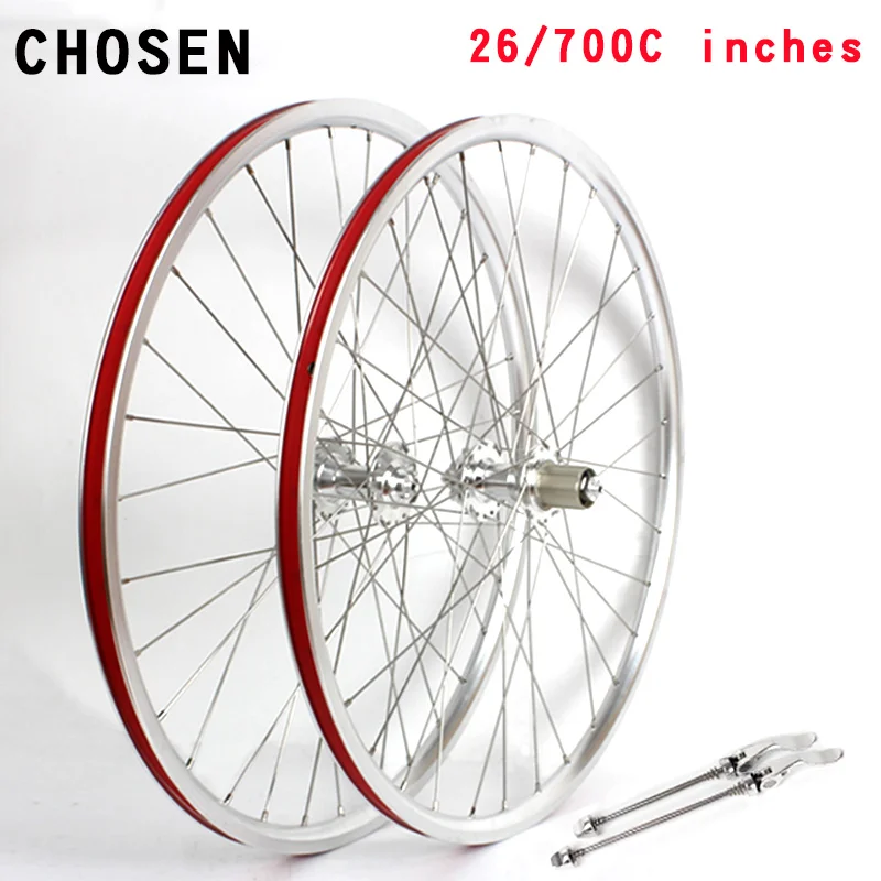 Novatec-Road Bike Aluminum Alloy Wheelset, 700C, 26 \