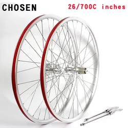 Novatec-Road Bike Aluminum Alloy Wheelset, 700C, 26 