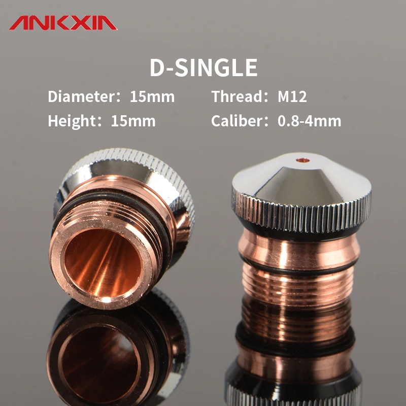 Ugelli per taglio Laser DNE D28mm H22mm cromati e ugello D15mm H15mm per macchina per taglio Laser a fibra
