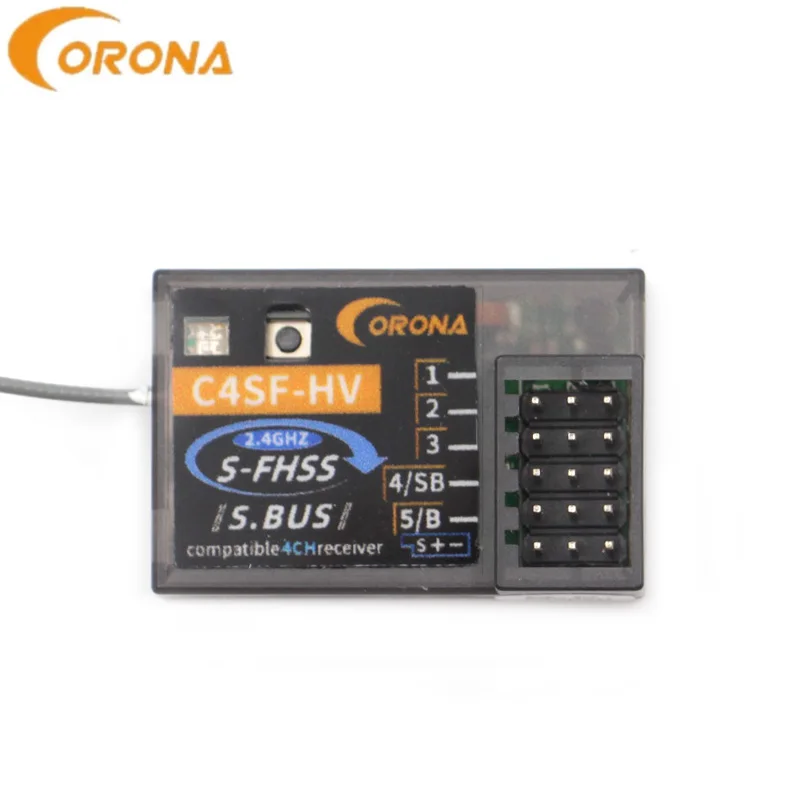 CORONA C4SF C4SF-HV 2.4GHz 4 Channels S-FHSS/FHSS SBUS Compatible Receiver For FUTABA 3PV/7PX/4PLS/4PV/7PX/4PX etc Models Parts