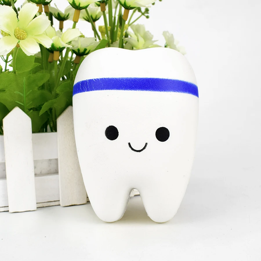 Carino Denti Squishy Rimbalzo Lento DELL'UNITÀ di elaborazione di Decompressione Giocattoli per I Bambini Squishi Antistress Giocattolo Divertente Squishies Regali per I Bambini