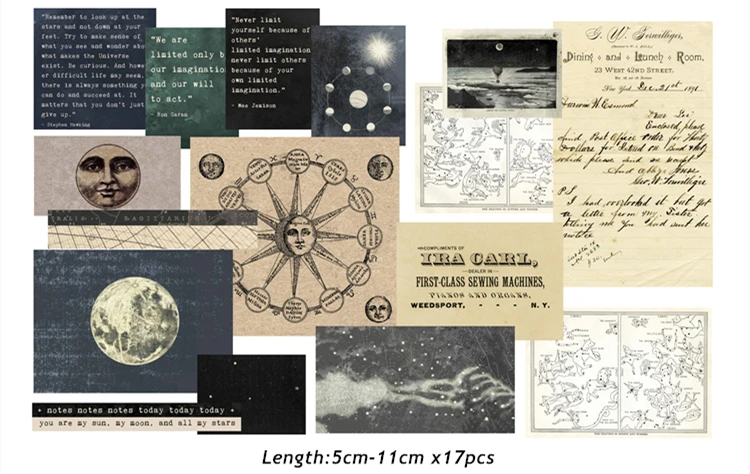 Old Poster Planet Map Stickers Junk Journal Planner Stickers Scrapbooking Vintage Card Decorative Sticker DIY Craft Photo Albums