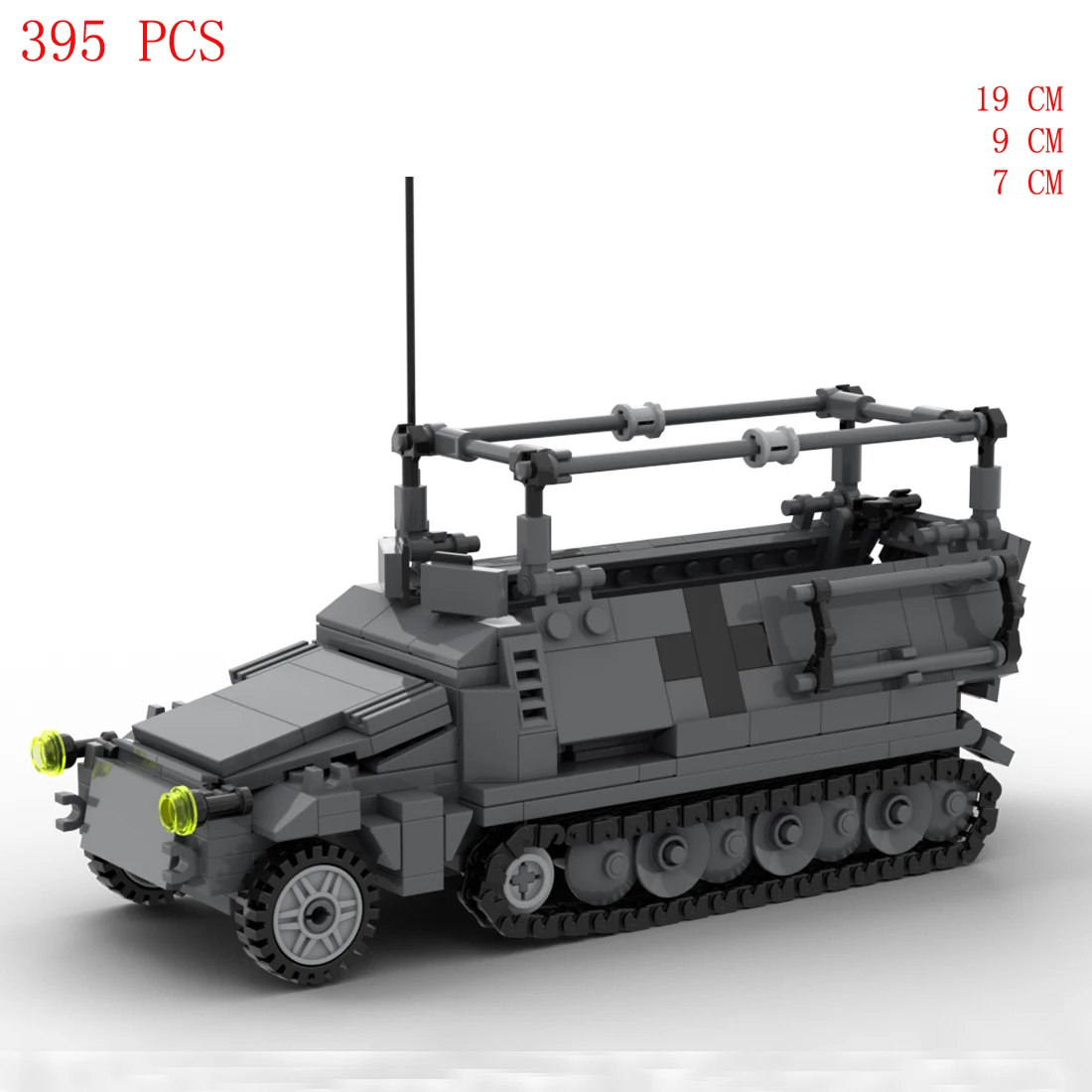 

hot military WWII German Army sdkfz 251/3B Command armored vehicles war weapons equipment Building Blocks model bricks toys gift