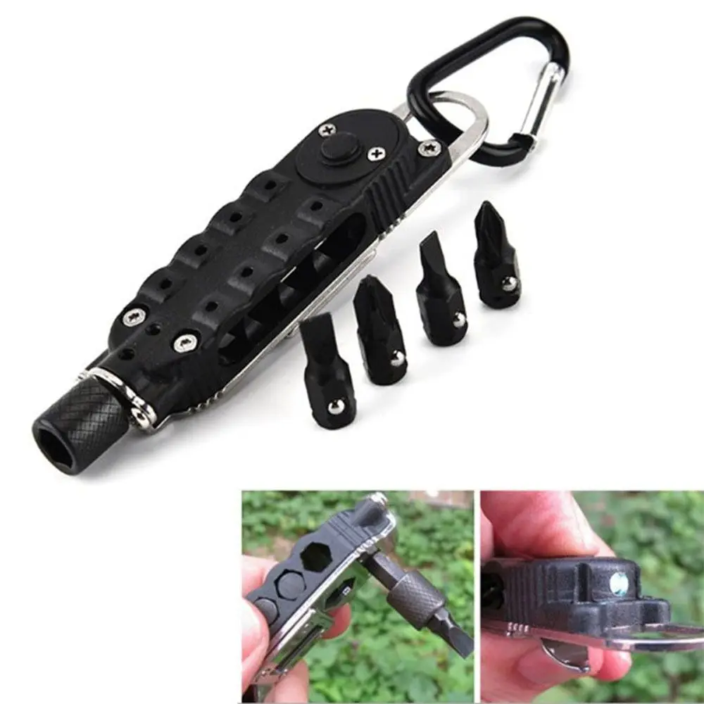 

Magic Multifunctional Screwdriver Mini Tools Portable Pocket Keychain Screwdriver With Slot Hex Screwdriver LED Light