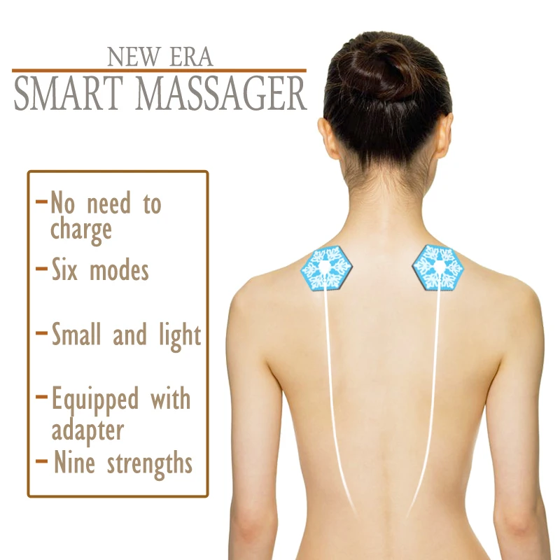 Mini Muscle Body Phone Massage Stimulator Mobile Connection Acupuncture Therapy Back Neck Shoulder Electric Massage Pad Relax