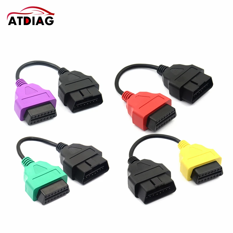 4PCS OBD2 Connector ABS Airbag Scanner Diagnostic Cable for Fiat ECU Scan Newest FiatECUScan Adapter