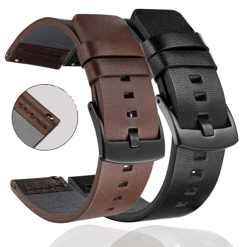 22mm Band For Huawei Watch GT 2 3 46mm Leather Sport Watch Strap For Huawei Watch 3 4/GT 4/GT 2 Pro/GT Runner 2E Men Bracelet