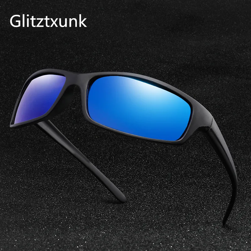 Glitztxunk Men's Polarized Sunglasses 2023 Night Vision Square Sun Glasses For Men Women Brand Sports Goggles UV400 Gafas de sol