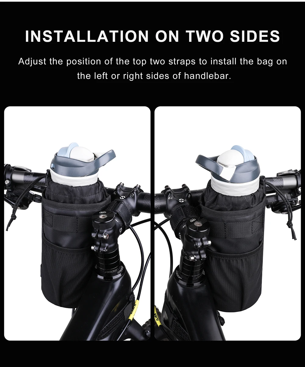 Rhinowalk Fahrrad Tasche Fahrrad Wasser Flasche Tasche Beutel Bike Zubehör Lenker Werkzeug Tasche Touring Pendeln Isolierte Tasche – Detail 10