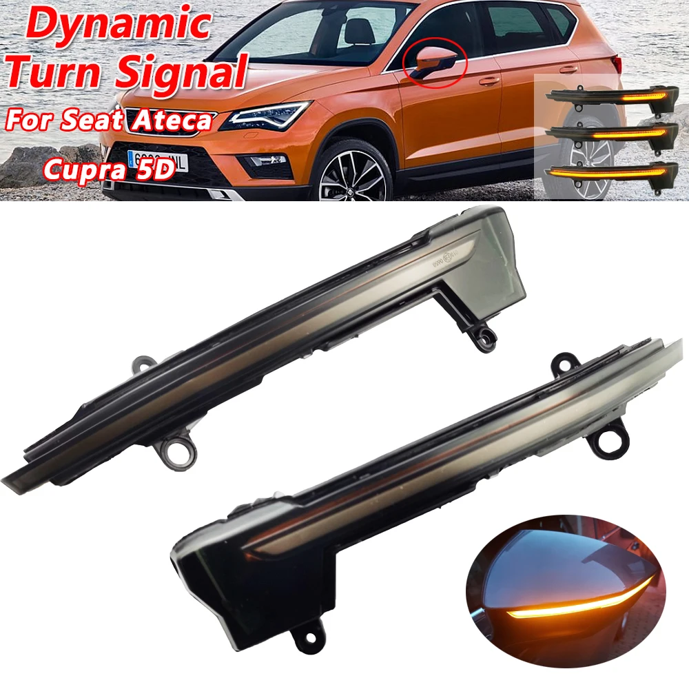 Clignotant ociamique LED pour Seat Ateca Cupra 5D 2016-2019 FR Xcellence, Lumière de Rétroviseur Progressif Tarray