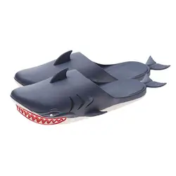 Pantofole da squalo Unisex punta avvolta fondo morbido spiaggia infradito pesce sandali divertenti scarpe piatte da squalo all'aperto per interni pantofole da donna