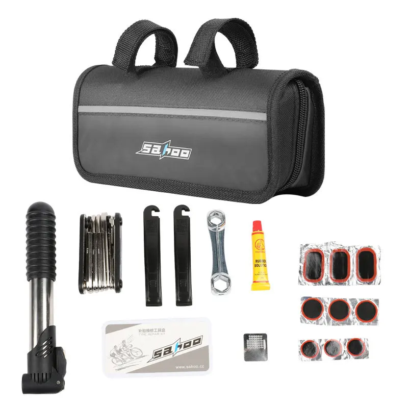 Mountain Bike Multi-functional Portable Repair Kit Bike Riding Equipment with Inflator Bicycle Repair Tools Kits