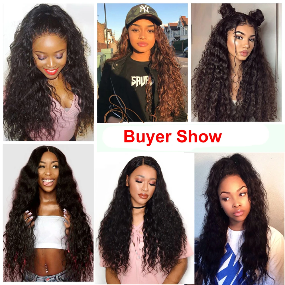 Water Wave Human Hair Bundles Peruvian Wet and Wavy Hair Bundles 30 Inch Long 1/3/4 Bundles Deal RemyCurly Human Hair Extensions