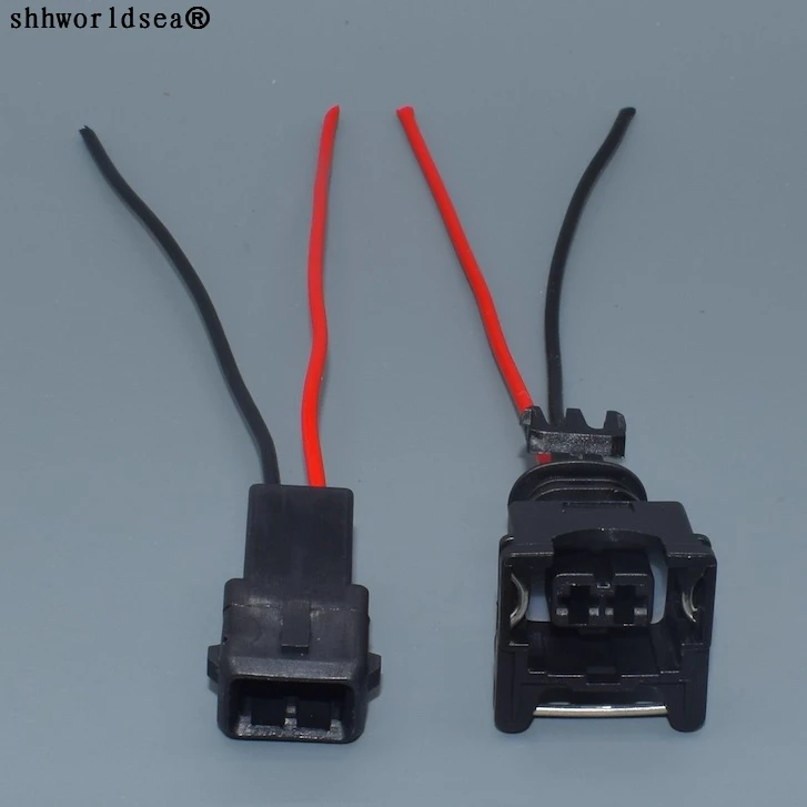 

shhworldsea 2p male female Junior Power Timer 2 pin sealed fuel injector EV1 waterproof connector Ignition Coil Plug 282189-1