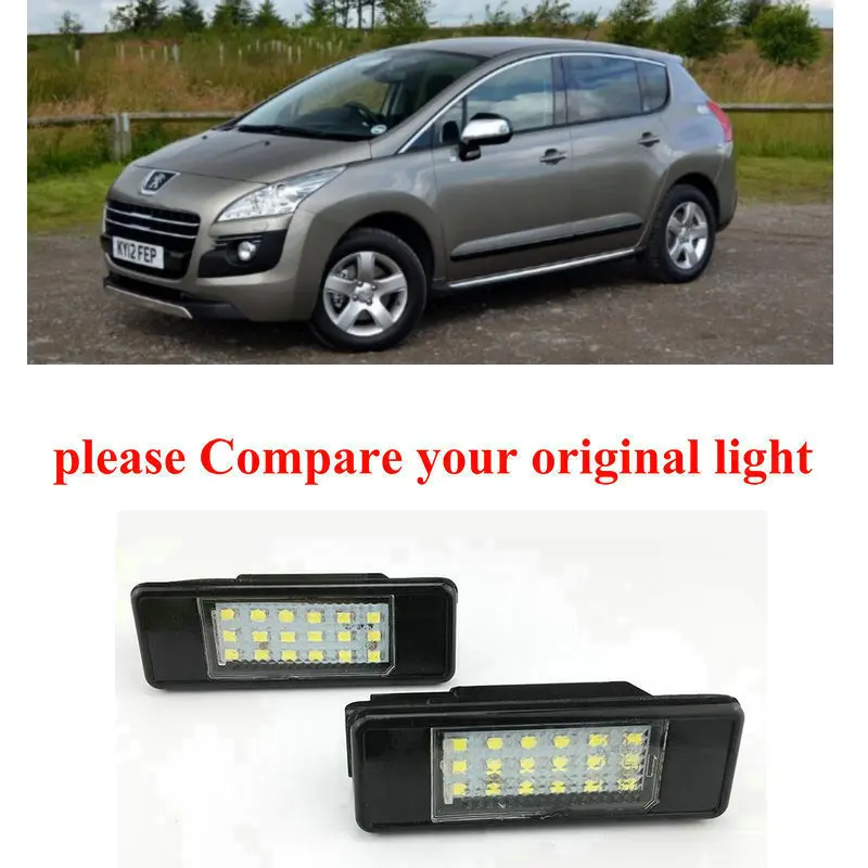 

Car Accessories Special Car License Plate Lamp For Peugeot 3008 5d crossover 2008-2012 car products canbus error free