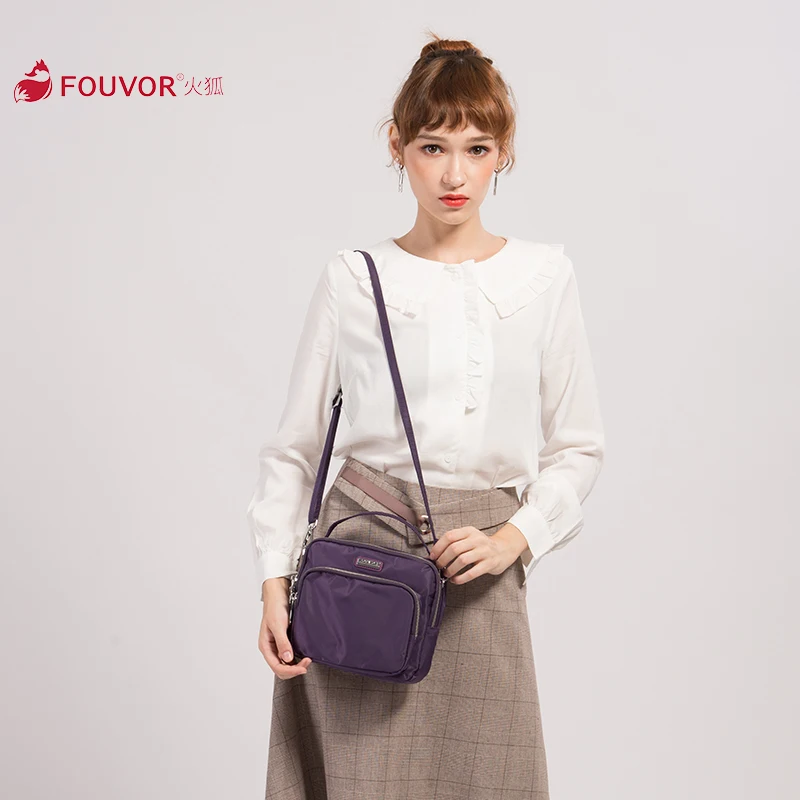 Fouvor Fashion Waterproof Nylon Shoulder Bag For Women Simple Wild Canvas Casual Ladies Oxford Messenger Bag 2895-09