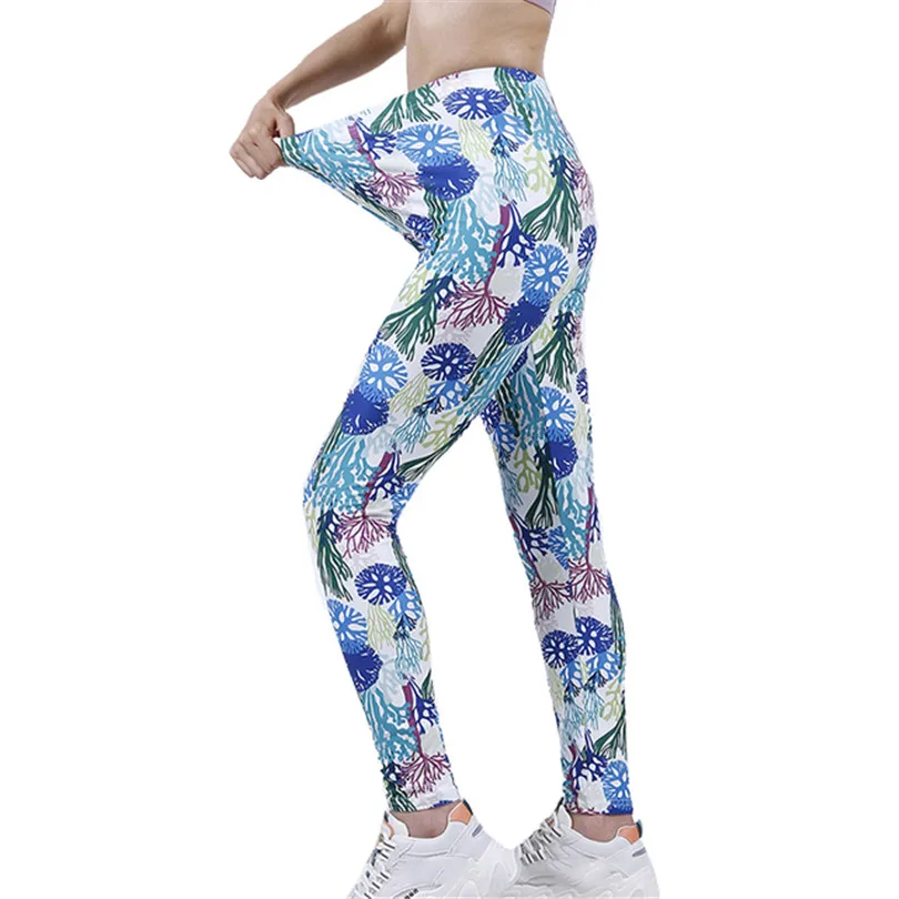 

INDJXND Push Up Leggings Women Fitness Clothing High Waist Pants Female Workout Breathable Skinny Gradient Printed Trousers