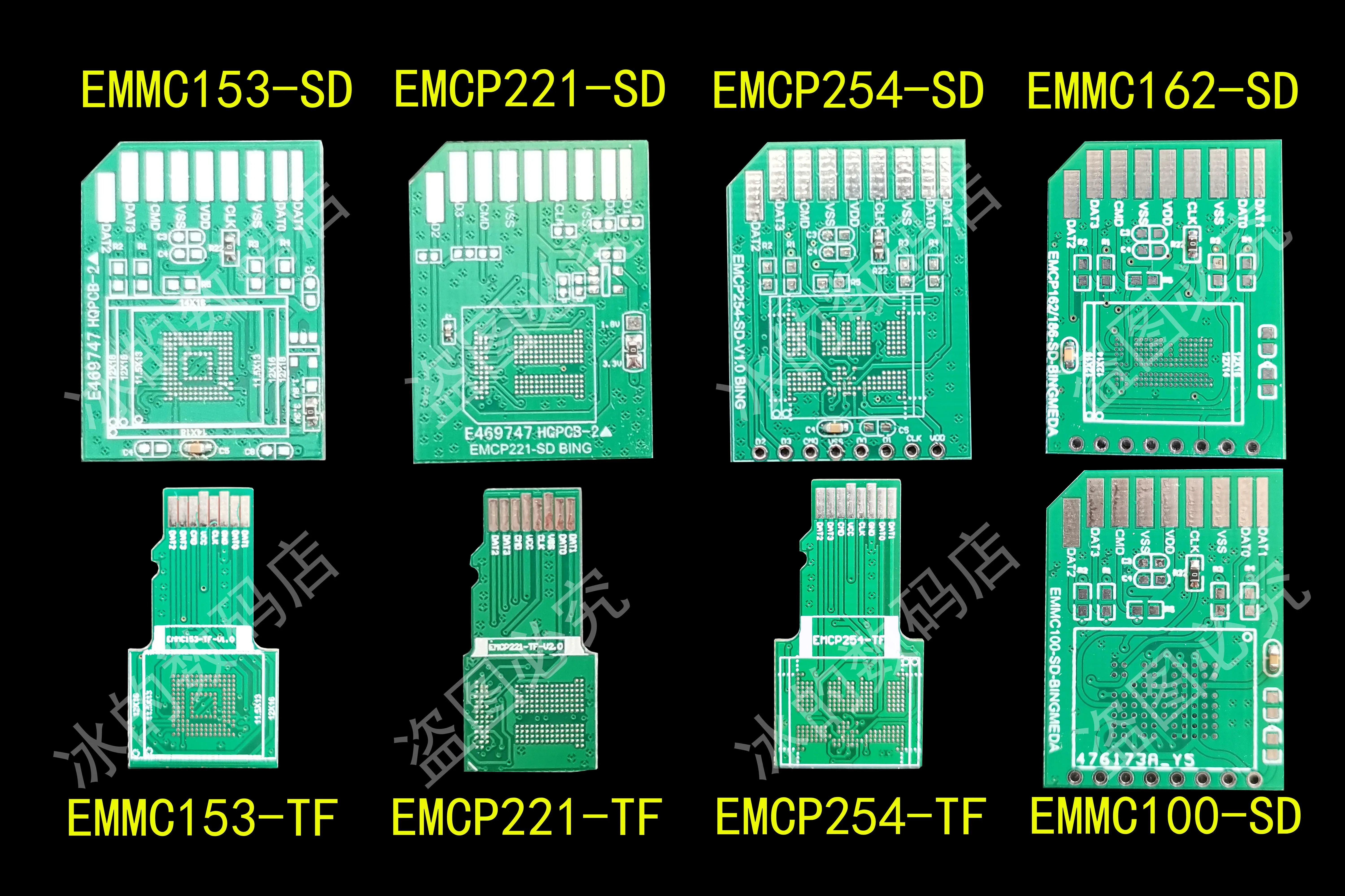 EMMC Adapter Board EMMC153 EMCP221 EMCP254 to SD TF Font Library Adapter Board